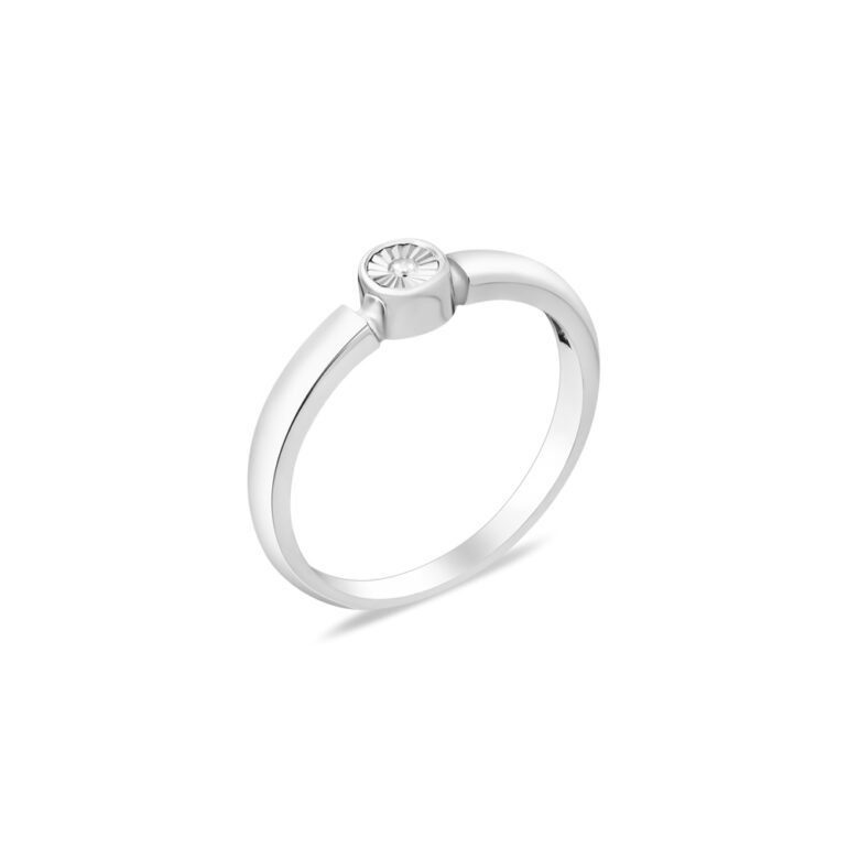 Minimalistinis sidabrinis žiedas su cirkoniu