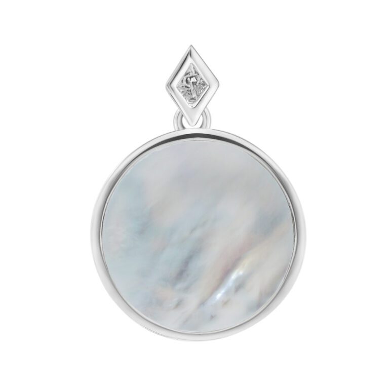 Sterling Silver Pendant With Mother Of Pearl - Virgo