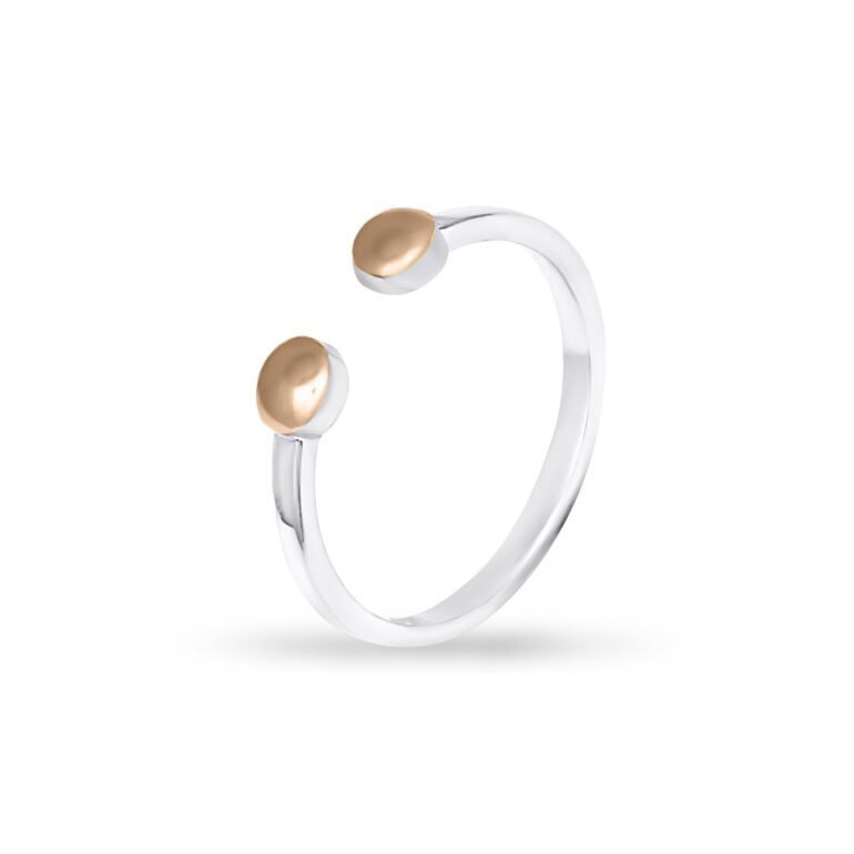 A minimalistic gold plated sterling silver open ring
