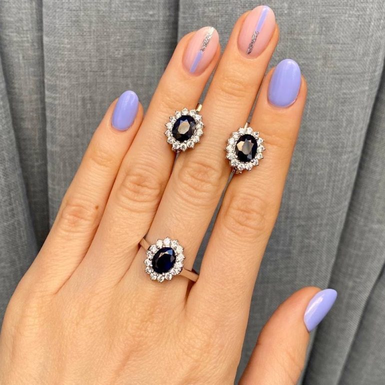 sidabrinis žiedas su safyru