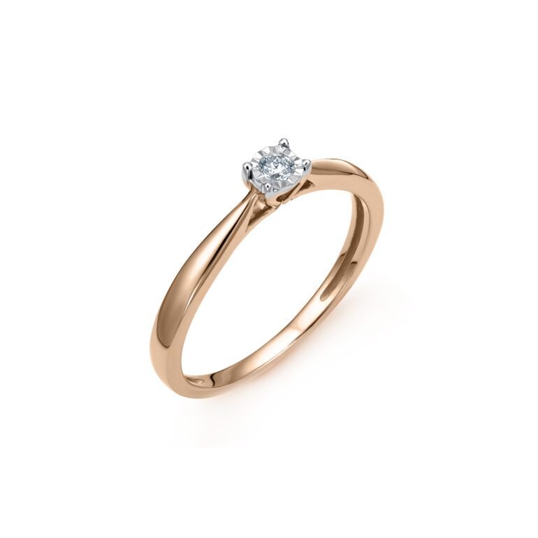 rose gold ring with diamond