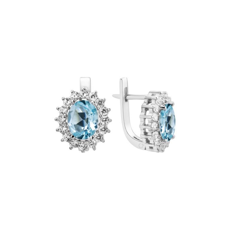 sterling silver earrings with topaz