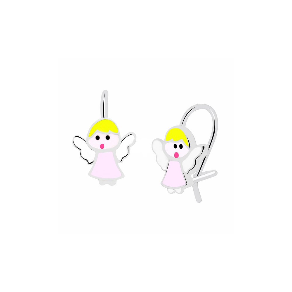 sterling silver angel earrings for kids