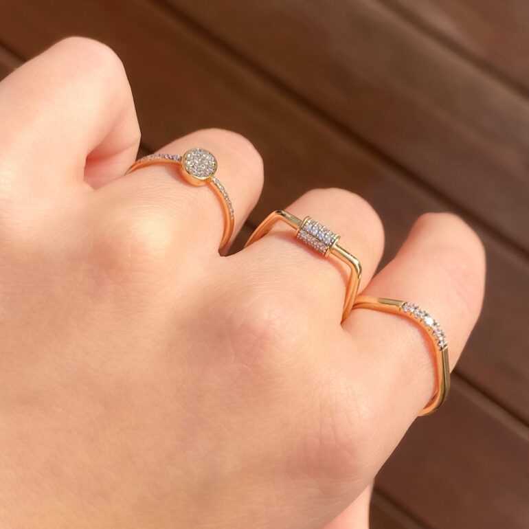 14ct Yellow Gold Ring With Cubic Zirconia