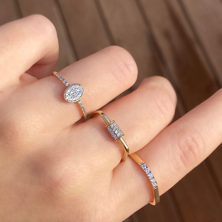 14ct Yellow Gold Ring With Cubic Zirconia