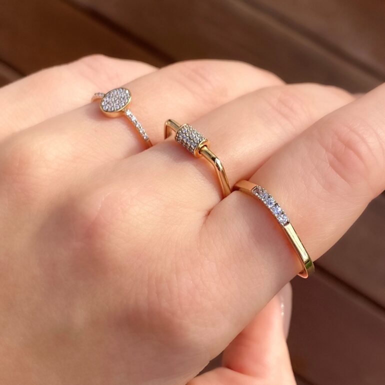 14ct Yellow Gold Ring With Cubic Zirconia