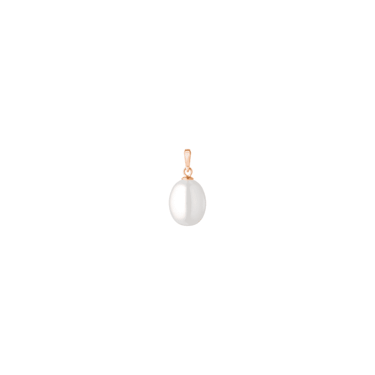 gold plated sterling silver pendant with pearl