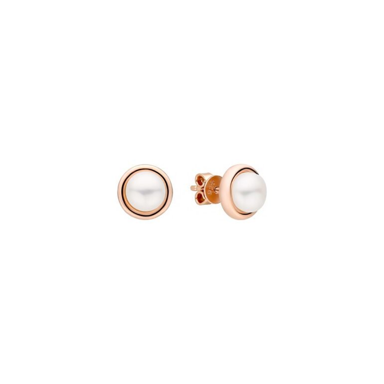 gold plated sterling silver stud earrings with pearls