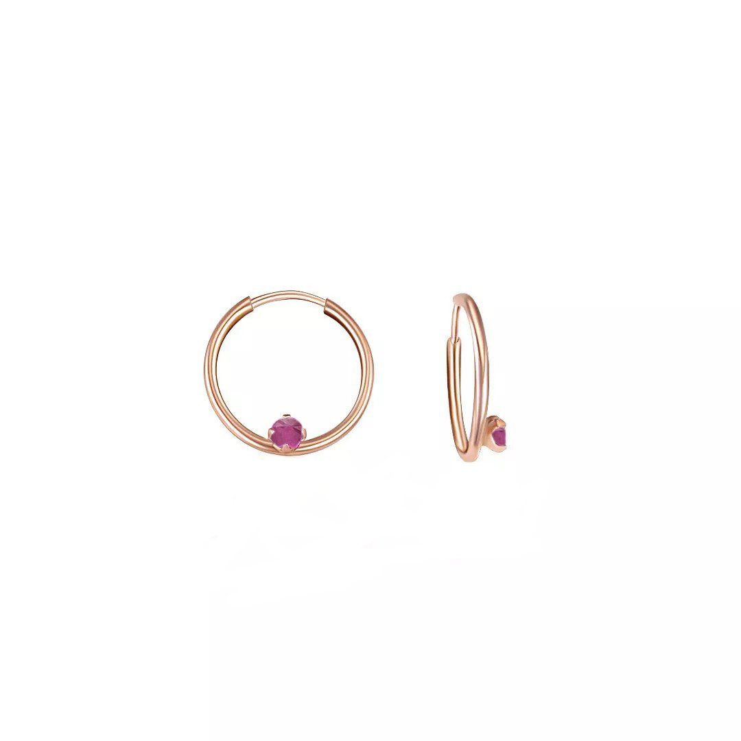 Medium Octave Knifed Hoop Earrings | MICHAEL M