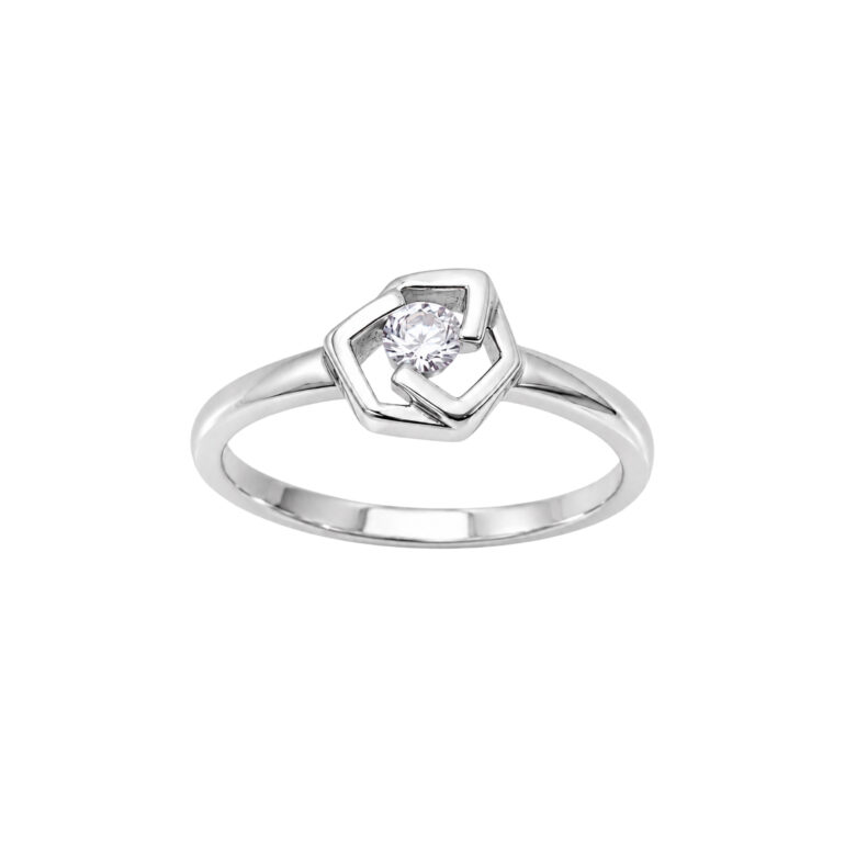 Sterling Silver Ring With Cubic Zirconia