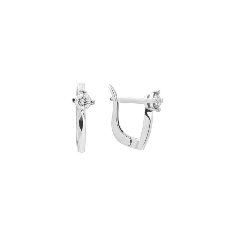 sterling silver earrings with cubic zirconia