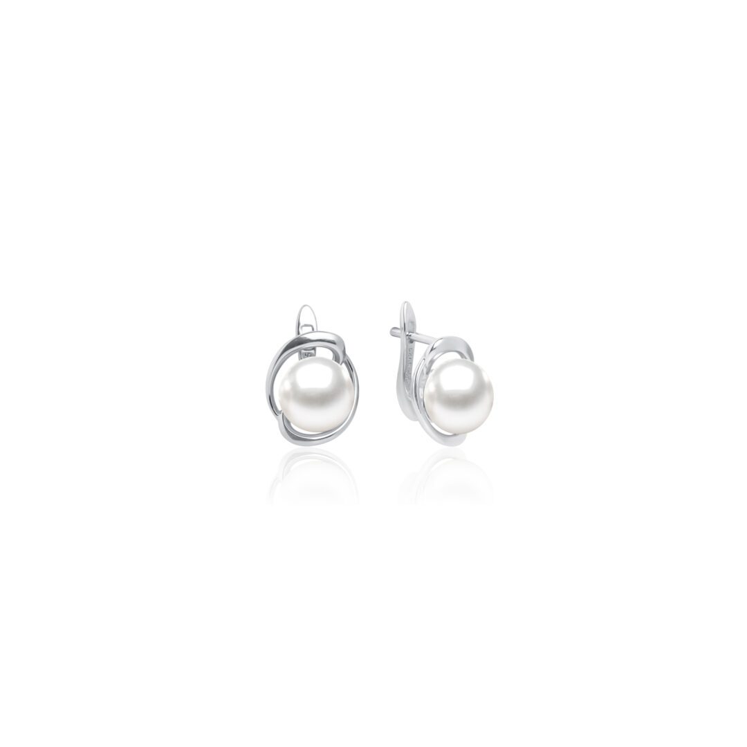 sterling silver earrings with pearls