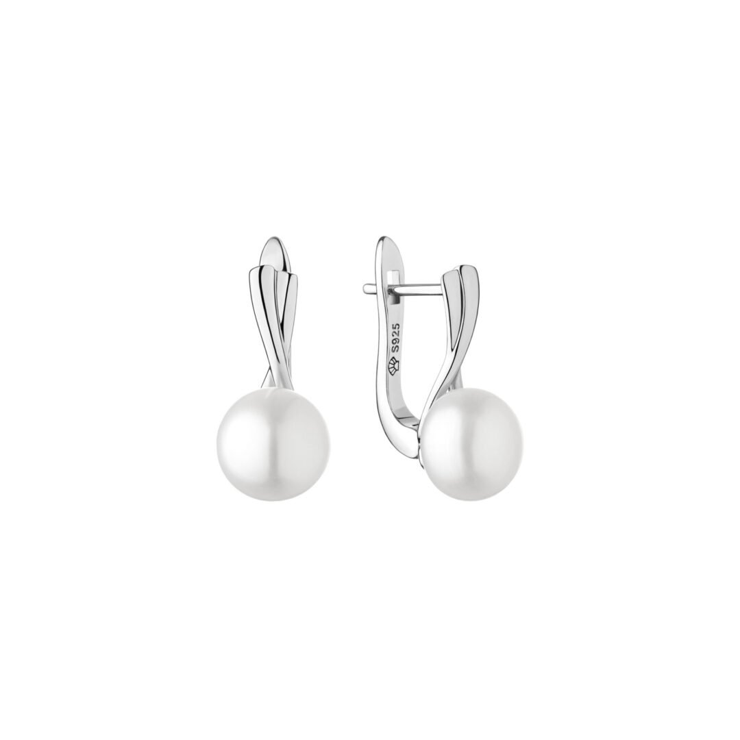 sterling silver earrings with pearls