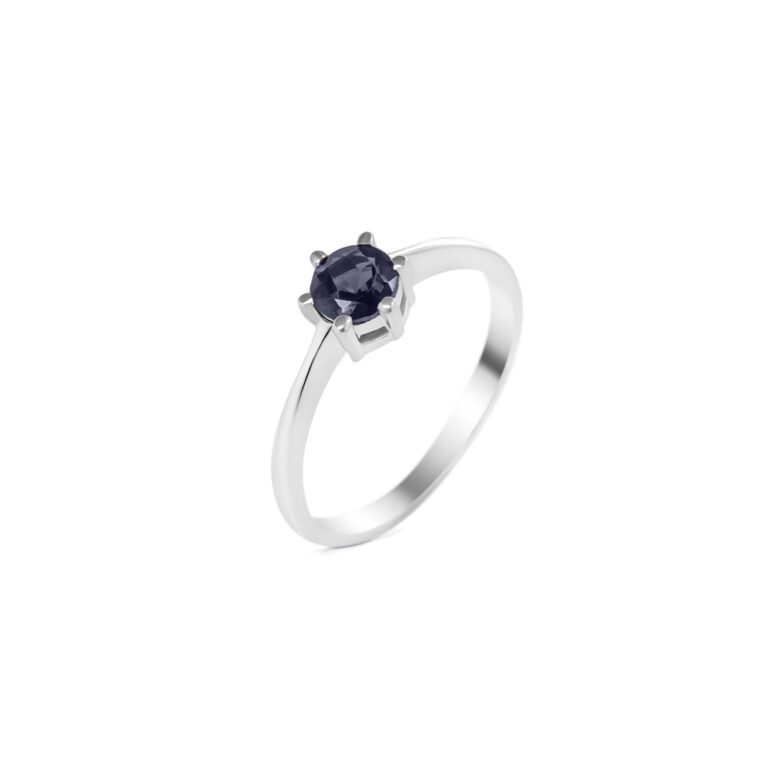 sterling silver ring with sapphire