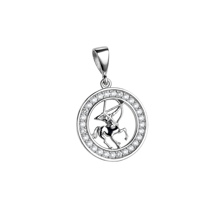 Sterling Silver Pendant With Cubic Zirconia – Sagittarius