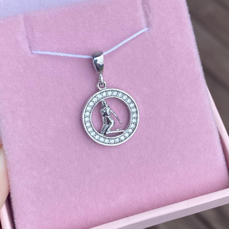 Sterling Silver Pendant With Cubic Zirconia – Virgo