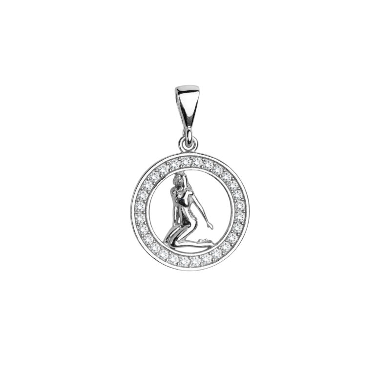 Sterling Silver Pendant With Cubic Zirconia – Virgo