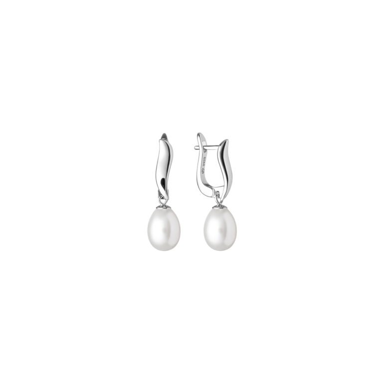 sidabriniai auskarai su natūraliais gėlavandeniais perlais