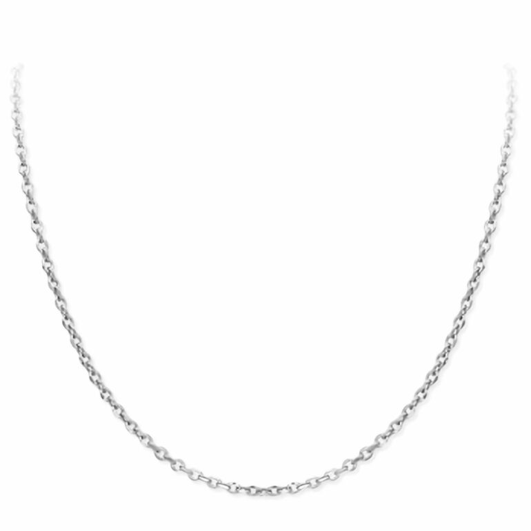 White Gold Chain "Cable"