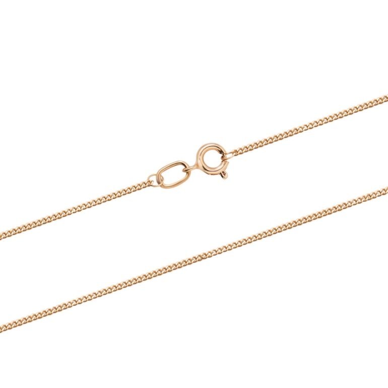 14ct rose gold chain - curb