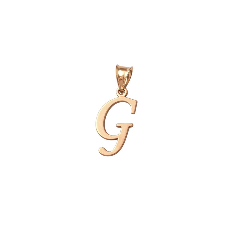14ct Rose Gold Pendant - Initial G