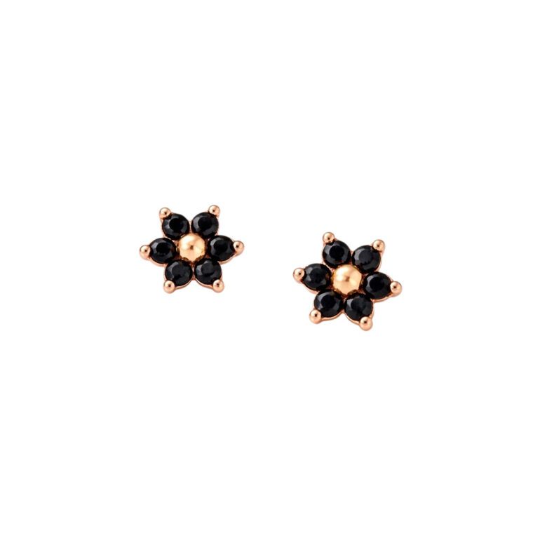 Rose Gold Stud Earring With Cubic Zirconia