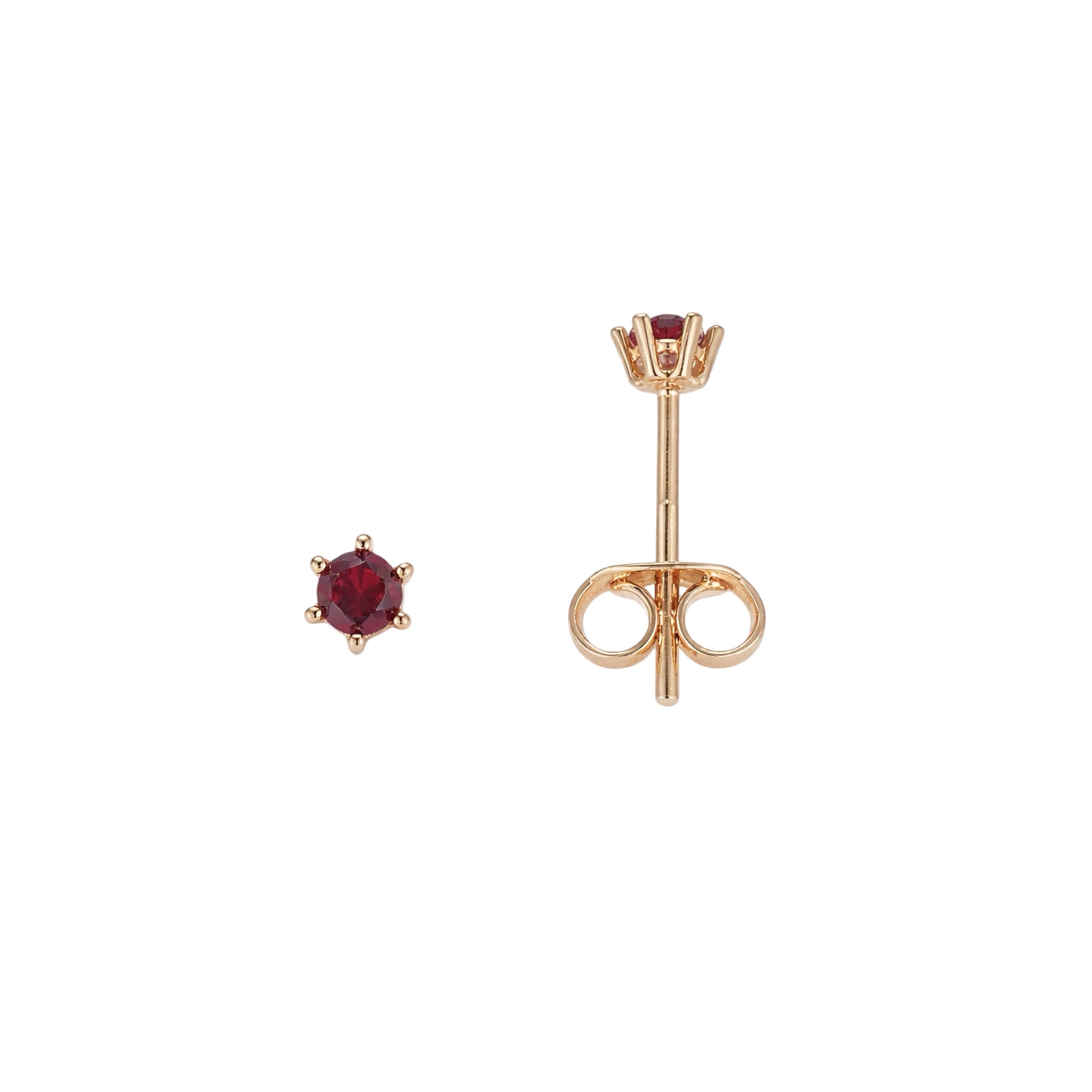 Rose Gold Stud Earrings With Cubic Zirconia