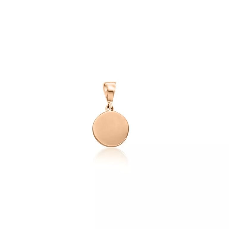 A minimalistic rose gold pendant