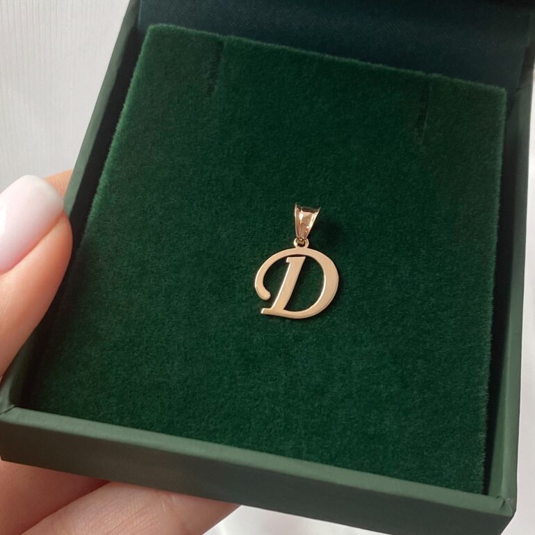 14ct Rose Gold Pendant - Initial D