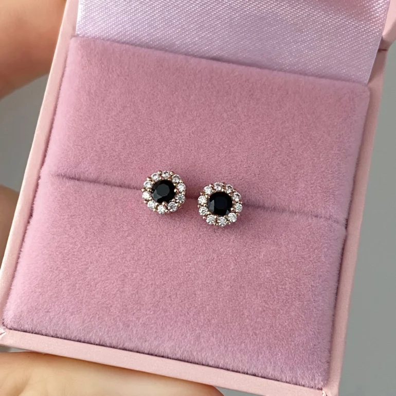 Auksiniai Auskarai Su Cirkoniais