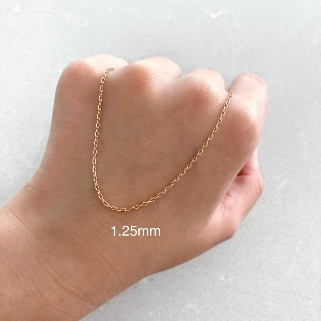 rose gold chain - cable