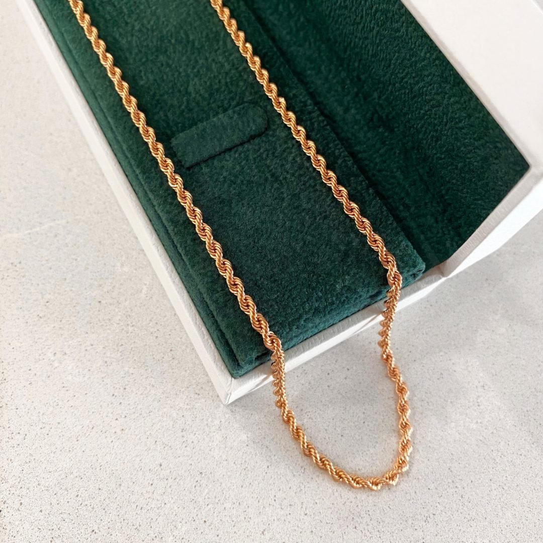 14ct rose gold chain "rope"