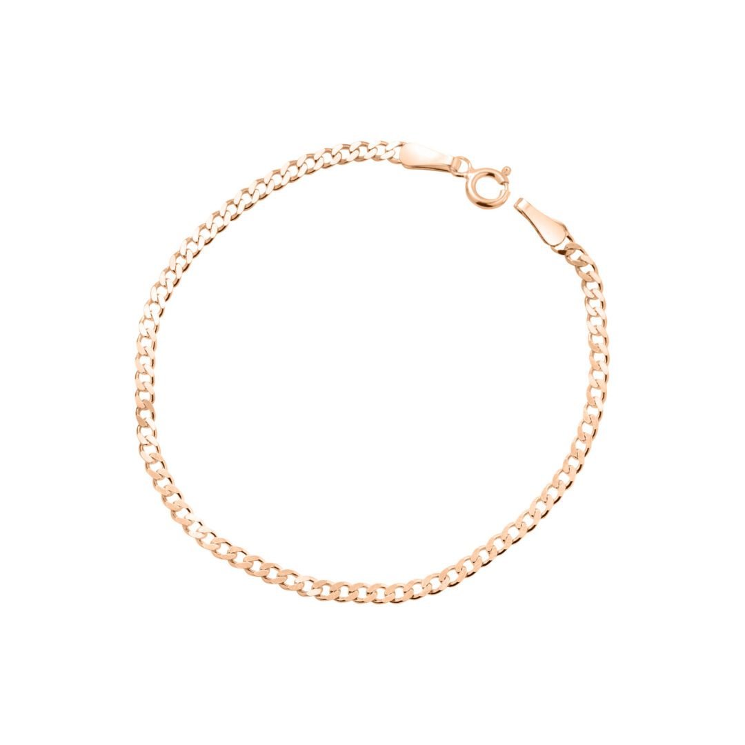 14ct rose gold "curb" bracelet