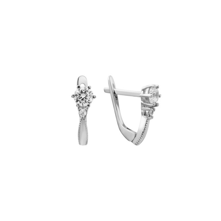 sterling silver earrings with moissanites