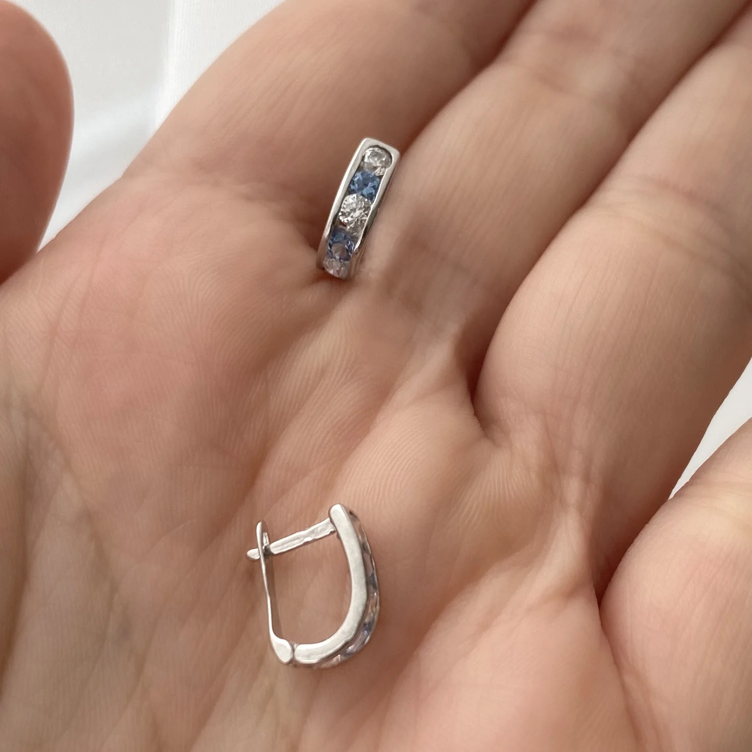 Sterling Silver Earrings With Cubic Zirconia