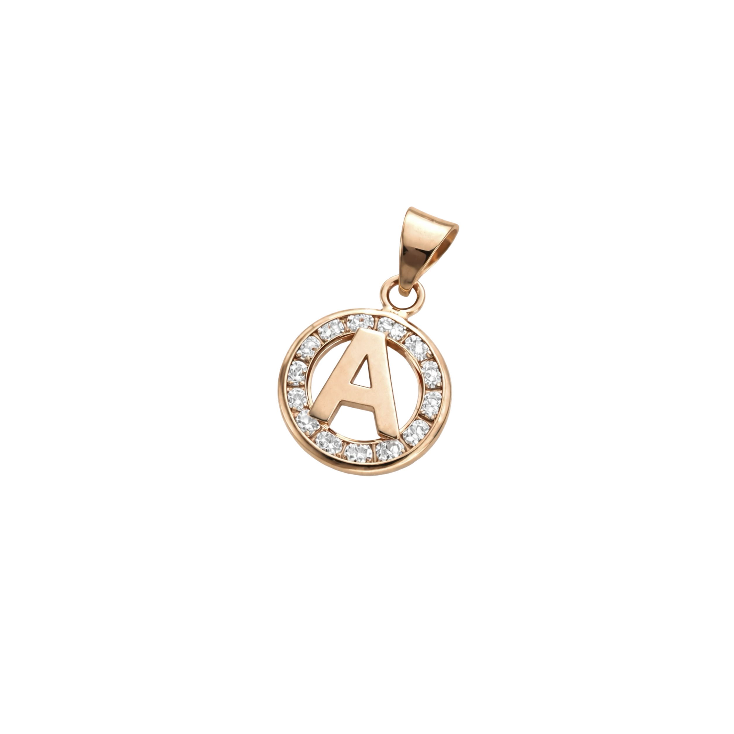 Rose Gold Pendant - Initial A