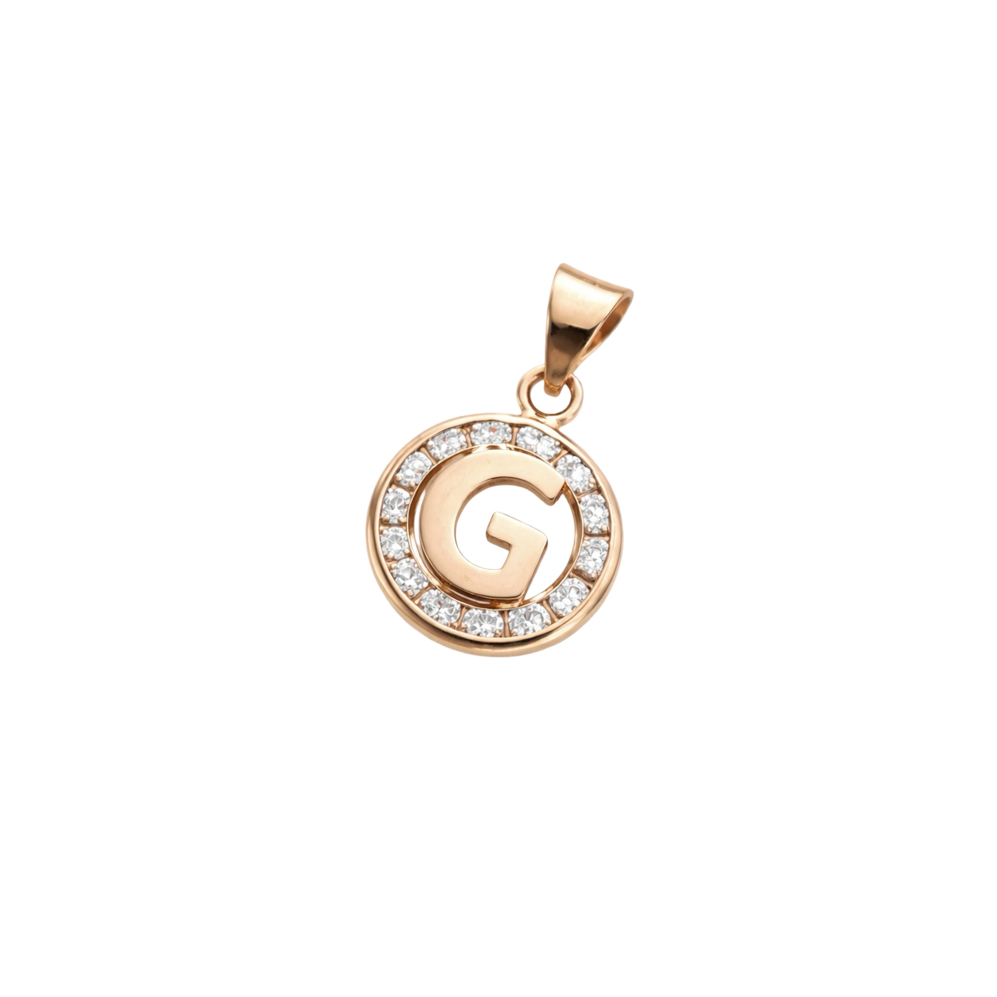 Rose Gold Pendant - Initial G