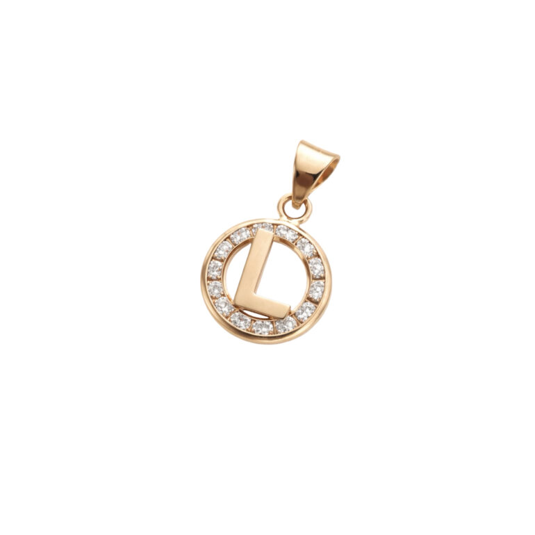 Rose Gold Pendant - Initial L
