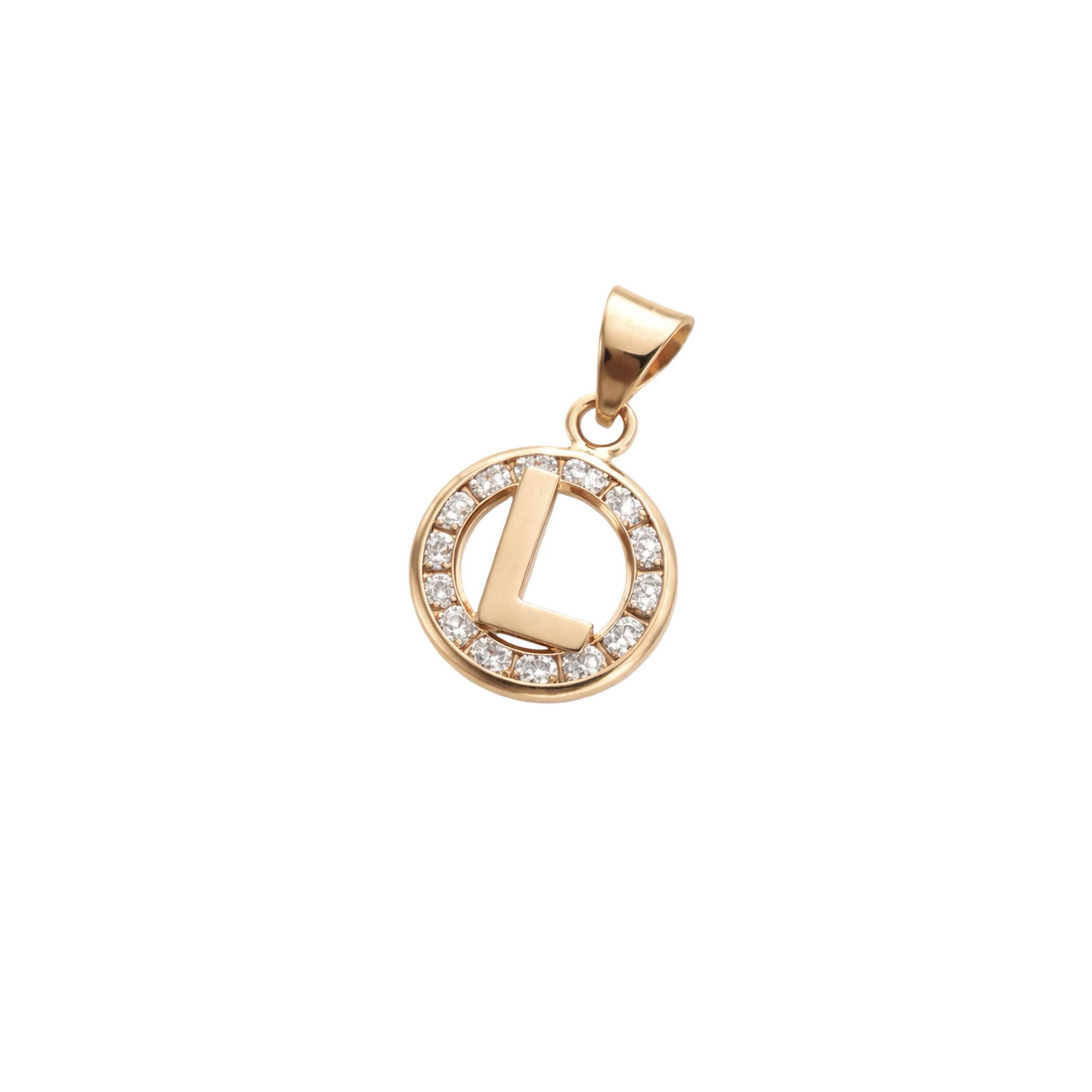 Rose Gold Pendant - Initial L