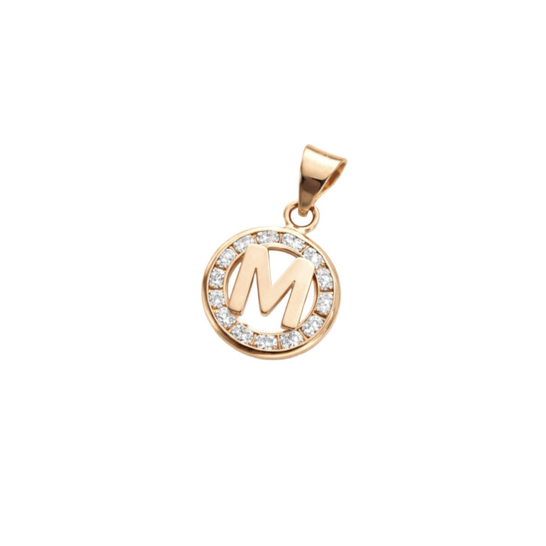 Rose Gold Pendant - Initial M