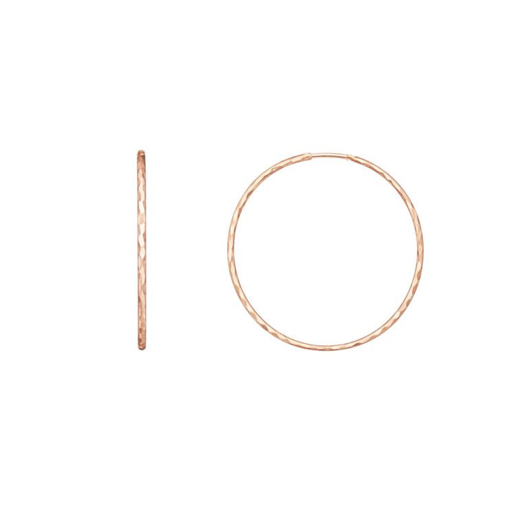 rose gold engraved hoop earrings