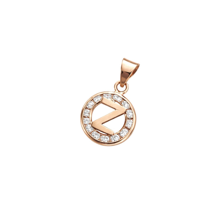 Rose Gold Pendant - Initial Z