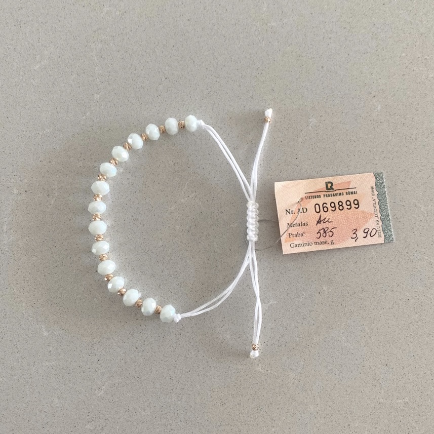 Bracelet With Golden Beads