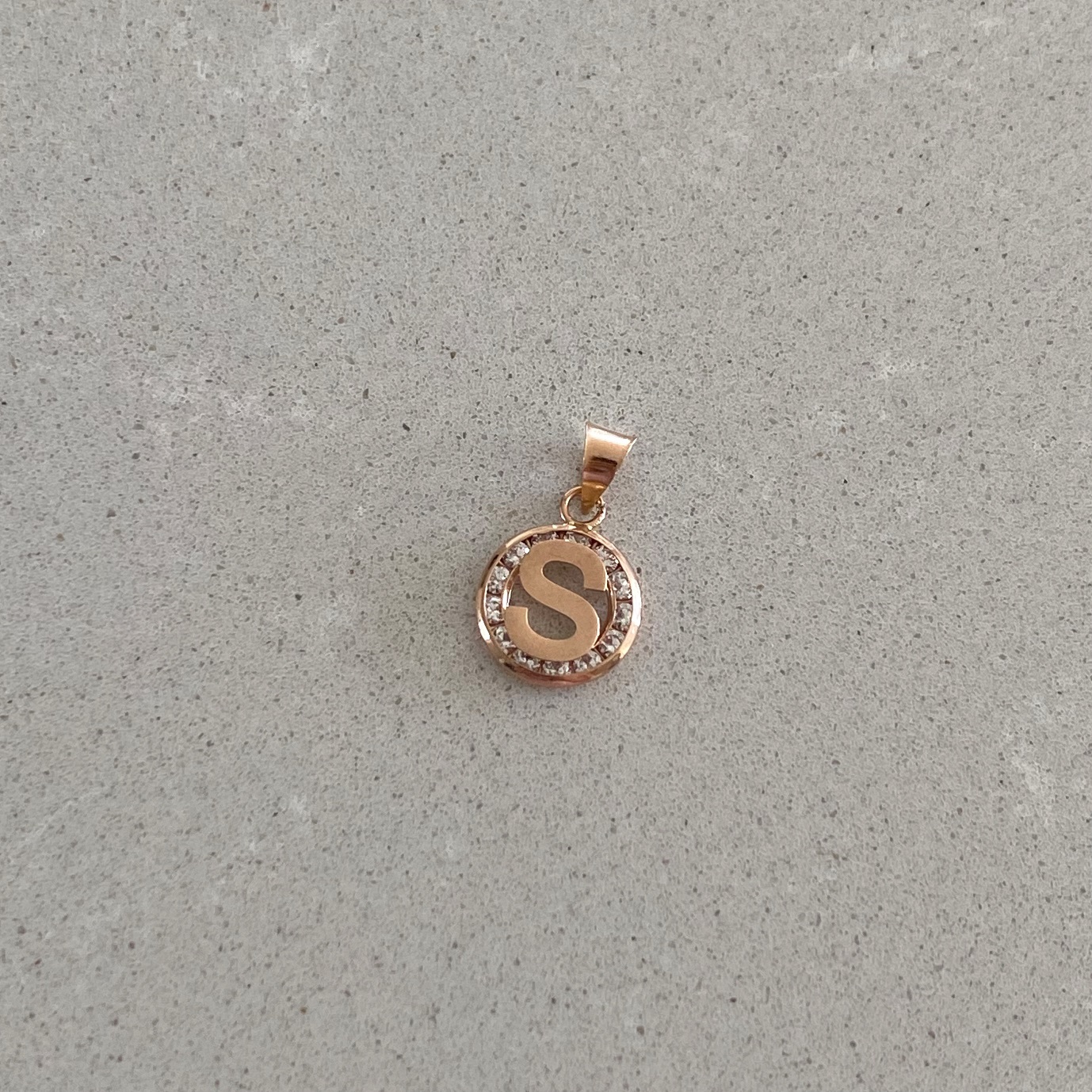 Rose Gold Pendant - Initial S