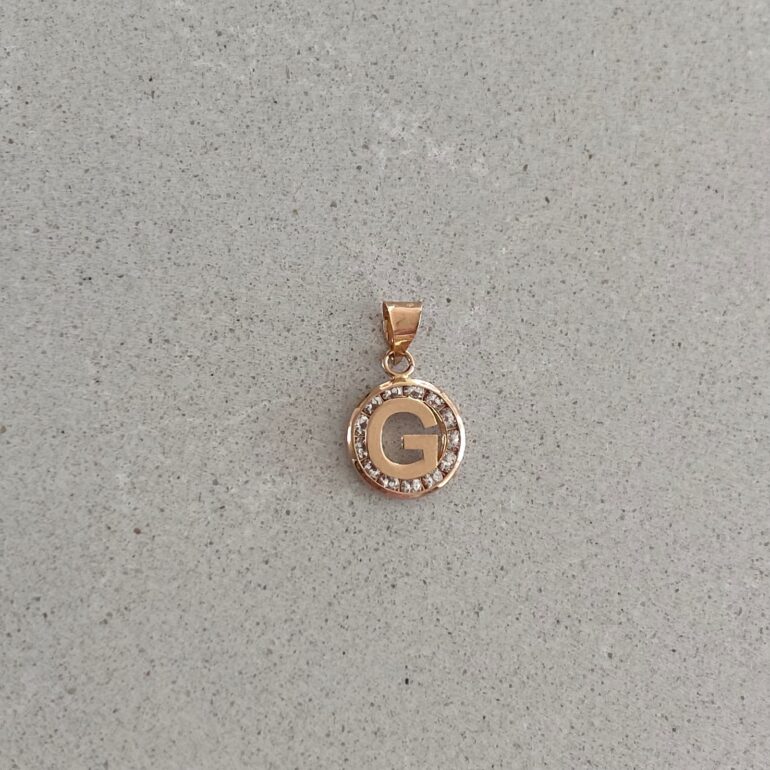 Rose Gold Pendant - Initial G