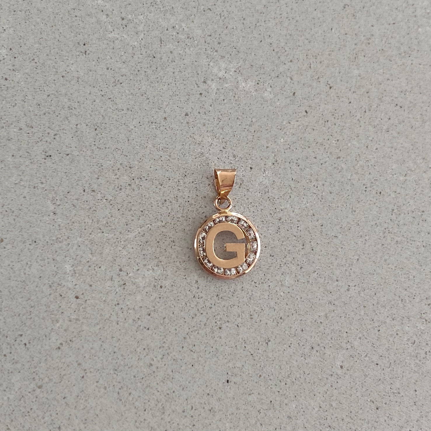 Rose Gold Pendant - Initial G