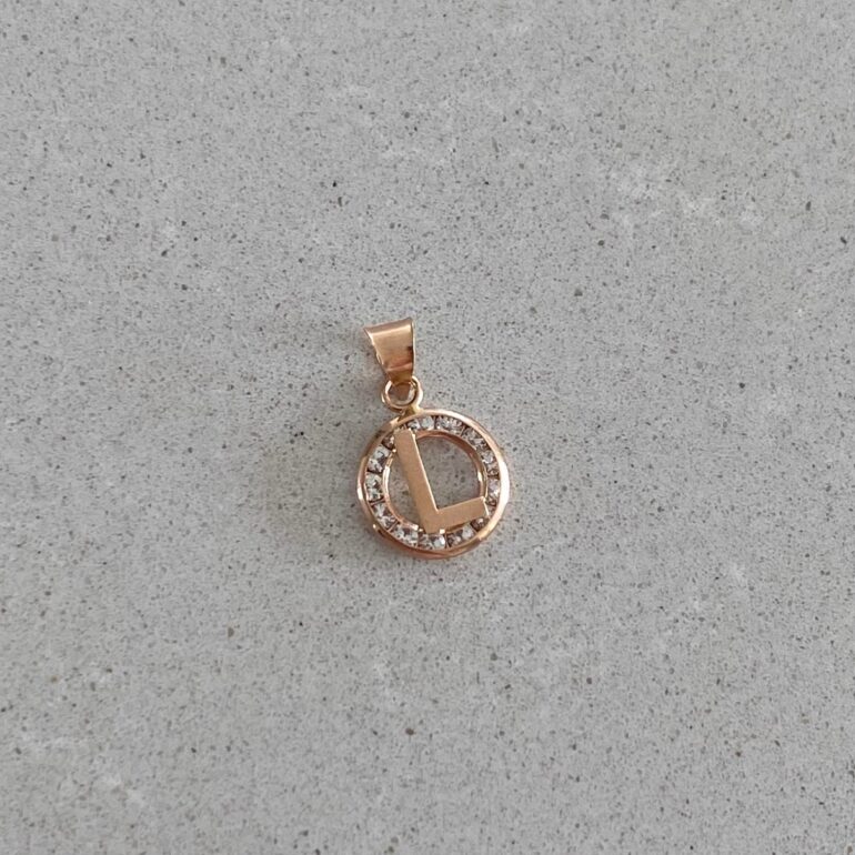 Rose Gold Pendant - Initial L