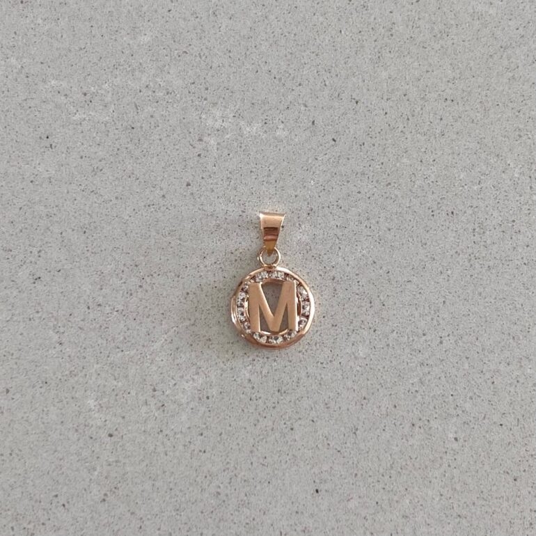 Rose Gold Pendant - Initial M