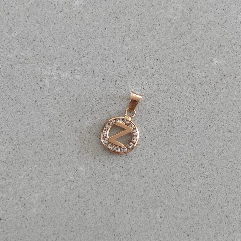 Rose Gold Pendant - Initial Z