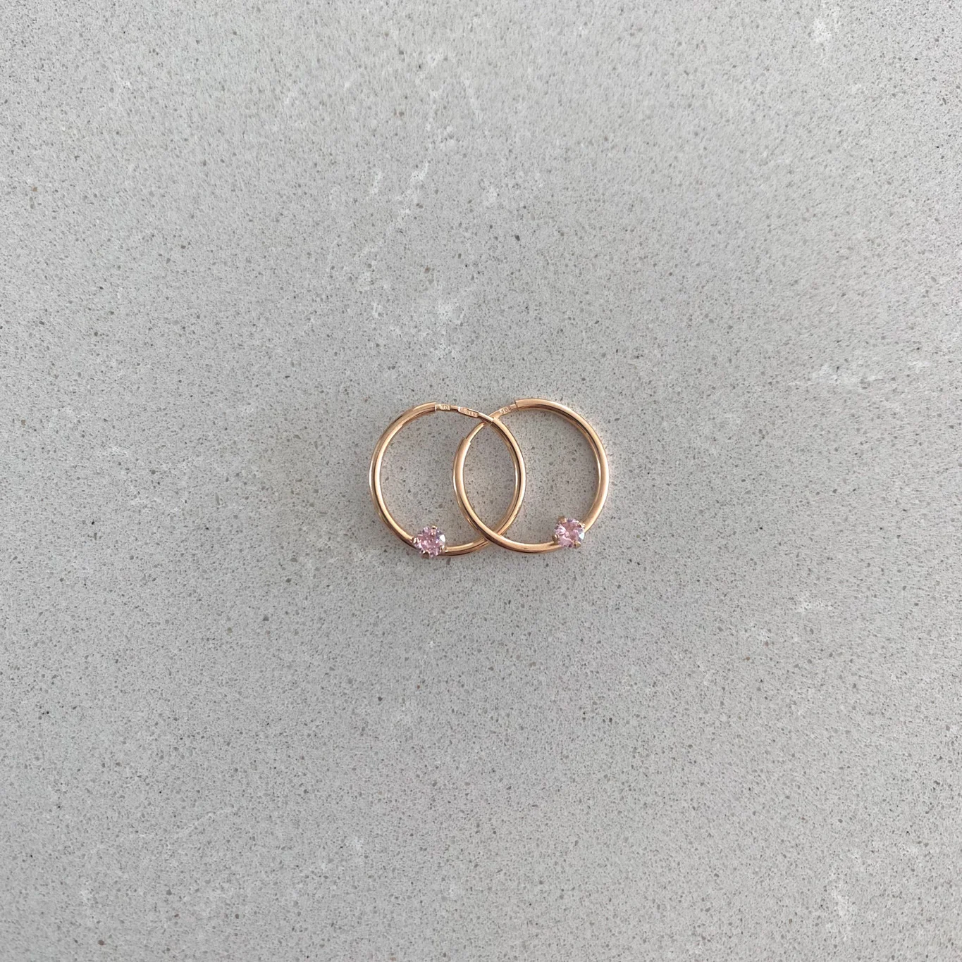 Auksiniai Auskarai - Rinkutės Su Cirkoniais